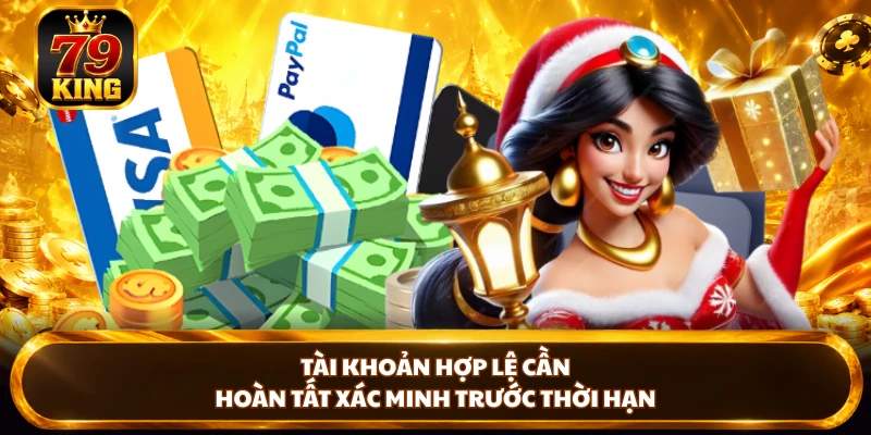 Tài khoản hợp lệ cần hoàn tất xác minh trước thời hạn